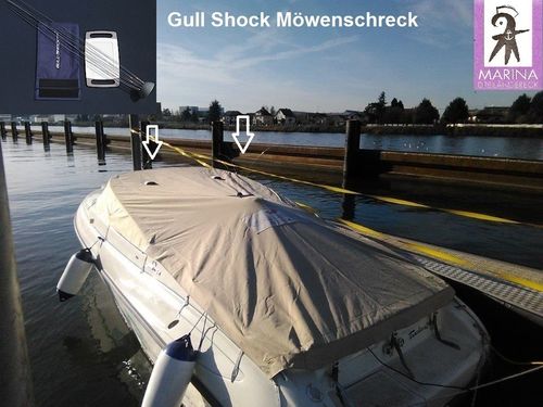 Gull Shock Möwenschreck 2.0, komplett mit 1 Grundplatte und Tasche mit Sicherungsleine
