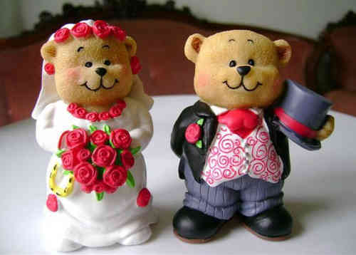 Hochzeitsfigur Set Bärenpaar