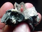 TOP quartz, hematite, red routiles val cavradi GR 3x5x2cm 20g