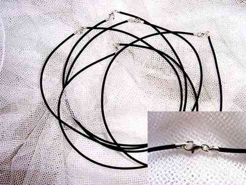 Halsband - Halskette aus Kautschuk (schwarz)