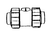 PVC Rückschlagventil 40/40mm, PN16/DN32 m.Federvorbelastung