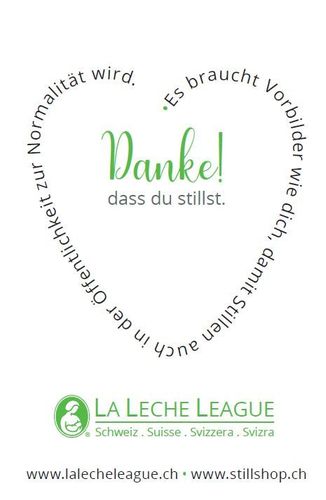 Karte "Danke, dass du stillst"/"Thank you, for breastfeeding" (50 Stk) de-en