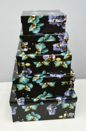 Geschenkboxen-Set "Orchideen"