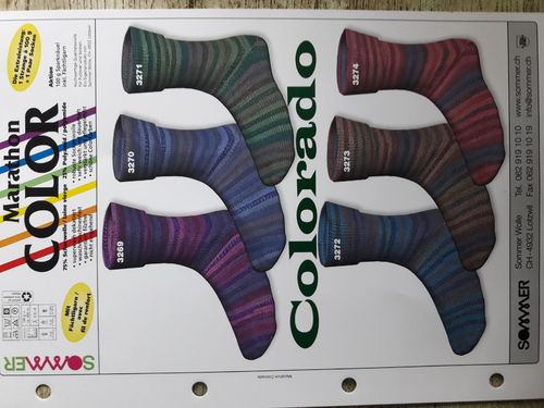 Marathon Color, "Colorado" 100 g, ca 400 m, 75% Schurwolle 25% Polyamid, 4-fach inkl. Fächtligarn