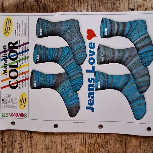 Marathon Color "Jeans Love", 100 g, 4-fach  mit Fächtligarn