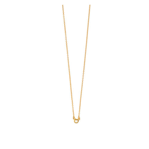 Leaf - kurze Halskette gold, mit Zirkonia-Stein