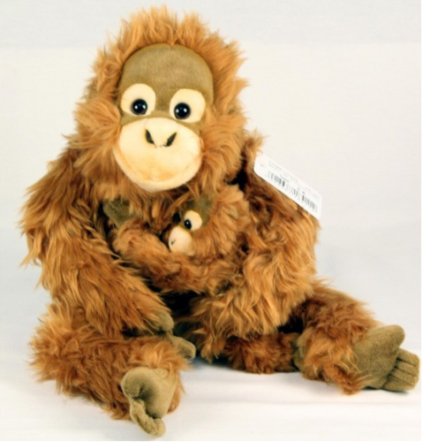 Plüsch Orangutan mit Baby