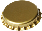 Kronenkorken gold, 100 Stück, 26mm