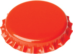Kronenkorken orange, 100 Stück, 26mm