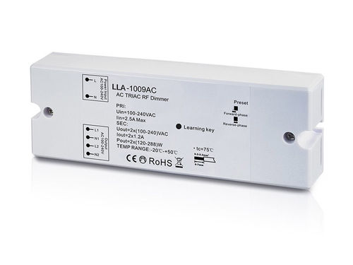 Triac LED Dimmer 2-Kanal mit Funk Steuerung LLA-1009AC