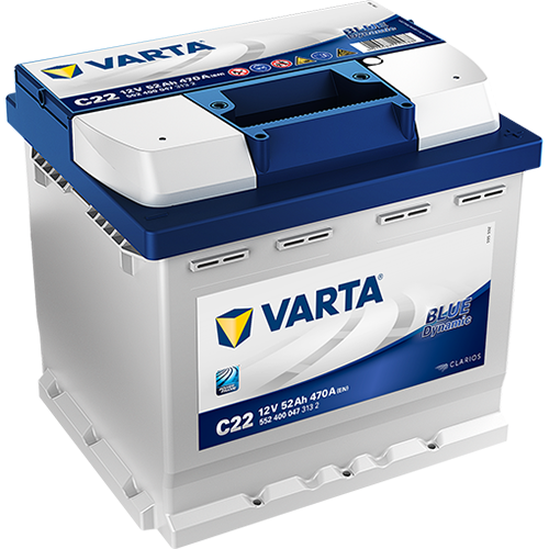 Starterbatterie Blue Dynamic VARTA 12V 52Ah 470A - C22