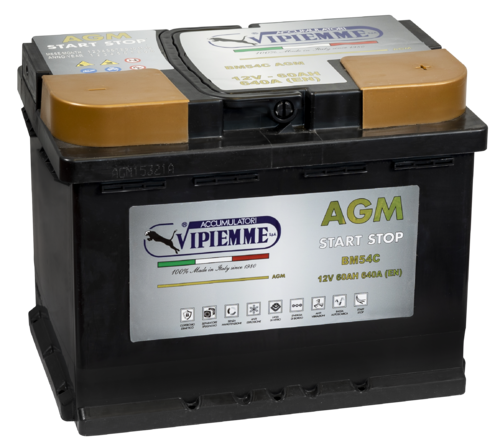Starterbatterie AGM VIPIEMME 12V 60Ah - 640A