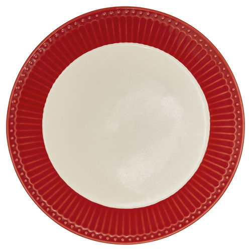 Teller "Alice" (red) von GreenGate. Frühstücksteller - Plate