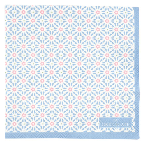 Papierservietten "Suzette" (pale blue) von GreenGate. Paper napkin small