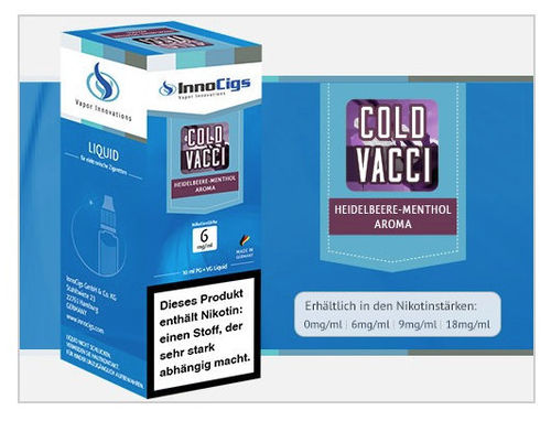 Cold Vacci Heidelbeer Menthol Liquid mit Nikotin