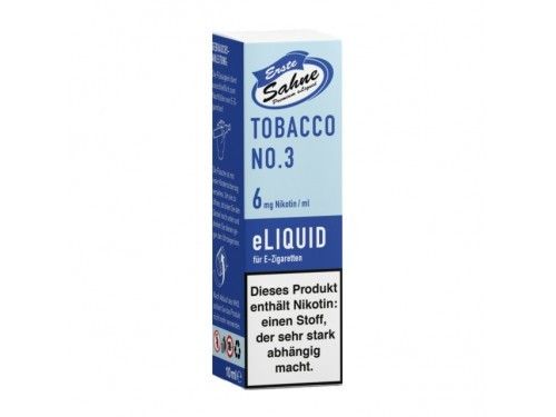 Erste Sahne Liquid "Tobacco no.3" mit Nikotin