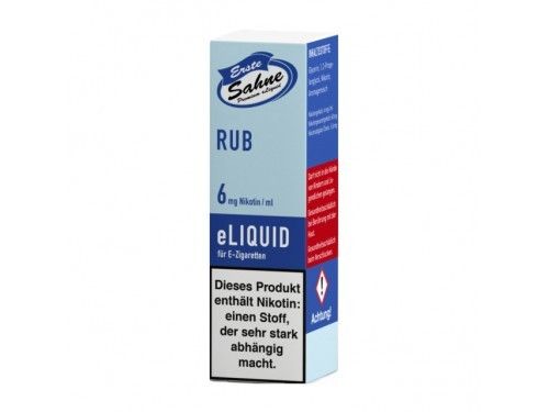 Erste Sahne Liquid "Rub" mit Nikotin