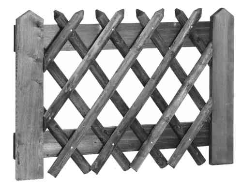 Porte normalisée pour clôture croisée