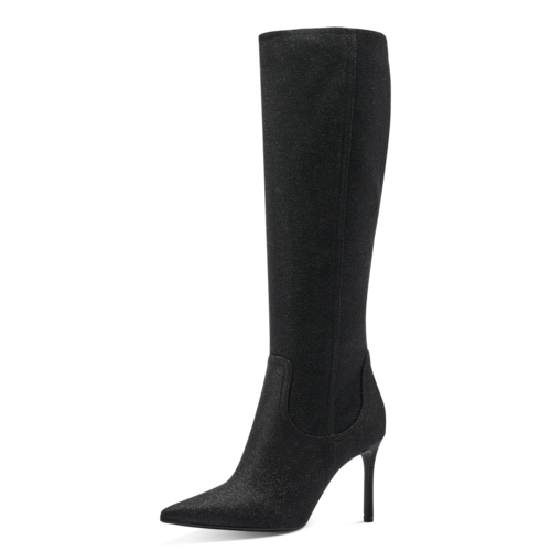 Tamaris - Stiefel, schwarz glam, Stilettoabsatz, 9 cm