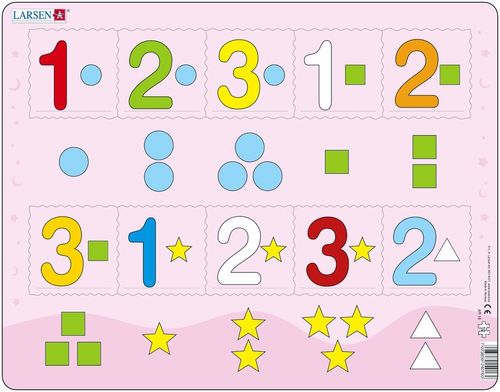Larsen Rahmenpuzzle ``Die Zahlen von 1 bis 3``