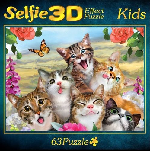 M.I.C. - Katzenkinder - 3D-Selfie Puzzle - 63 Teile