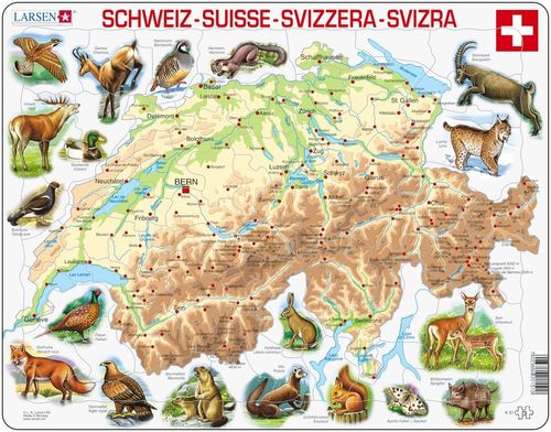 Larsen - Die Schweiz - Rahmenpuzzle - 75 Teile