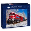 Bluebird - Red Train in the Snow - 1500 Teile