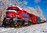 Bluebird - Red Train in the Snow - 1500 Teile