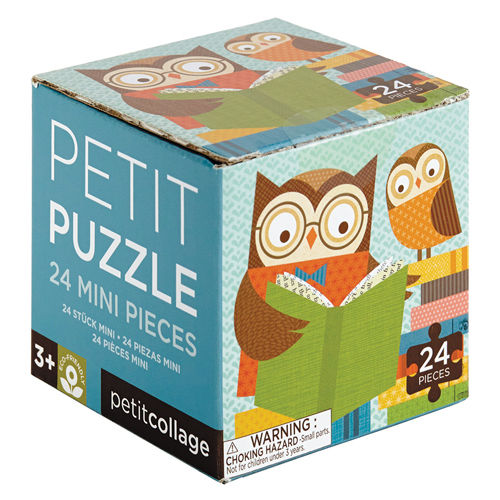 Petit Collage - Eulen - Petit Puzzle - 24 Teile