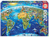 Educa - World Landmarks Globe - 2000 Teile
