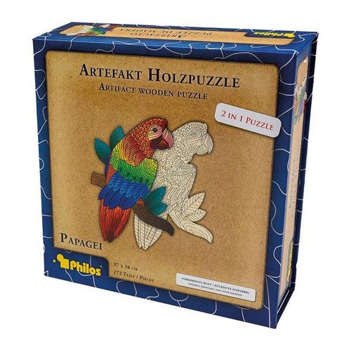 Philos - Artefakt Holzpuzzle Papagei - 172 Teile