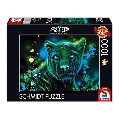 Schmidt - Neon blau-grüner Panther - 1000 Teile
