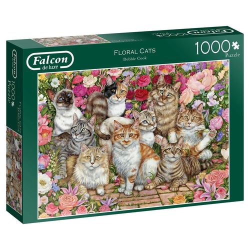 Falcon - Floral Cats - 1000 Teile