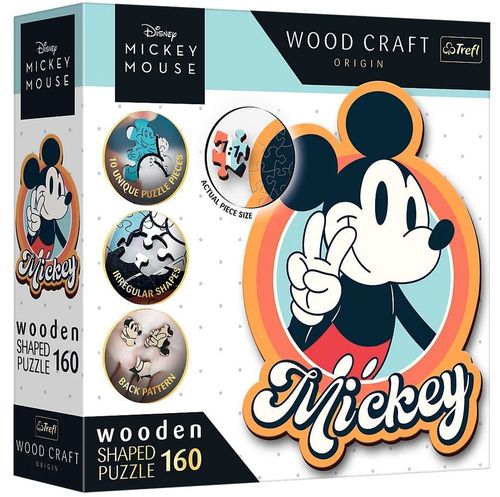 Trefl - Retro Mickey Mouse - Formpuzzle - 160 Holzteile