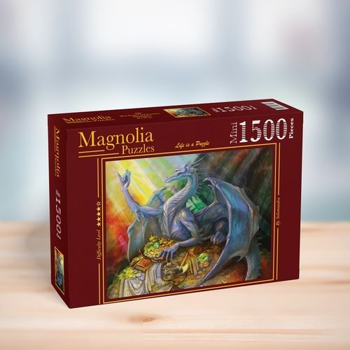 Magnolia Puzzles - Blue Dragon and Treasure - 1500 Mini Teile