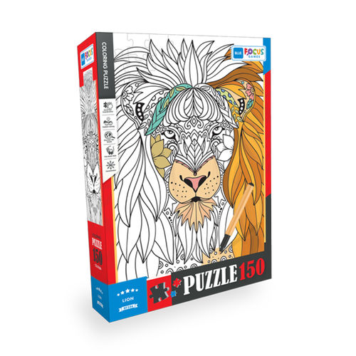 Blue Focus - Coloring Puzzle - Lion - 150 Teile