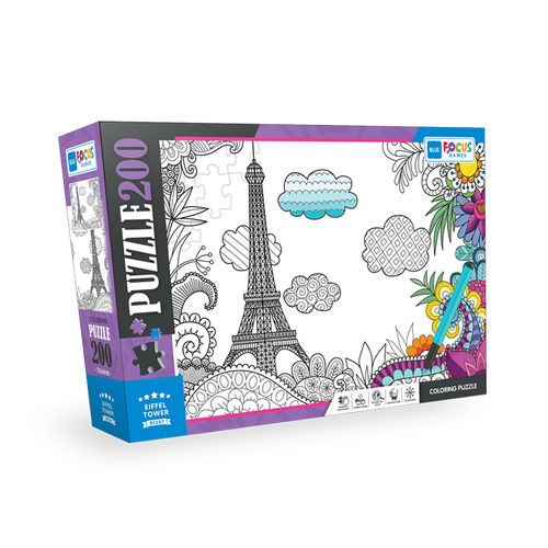 Blue Focus - Coloring Puzzle - Eiffel Tower - 200 Teile