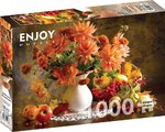 Enjoy Puzzle - Still Life with Orange Dahlias - 1000 Teile
