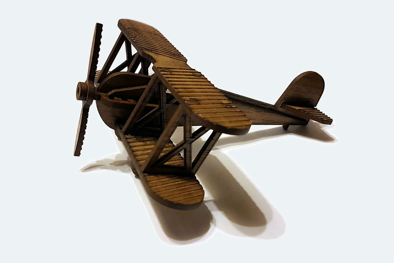 3D Modell Flieger Holz