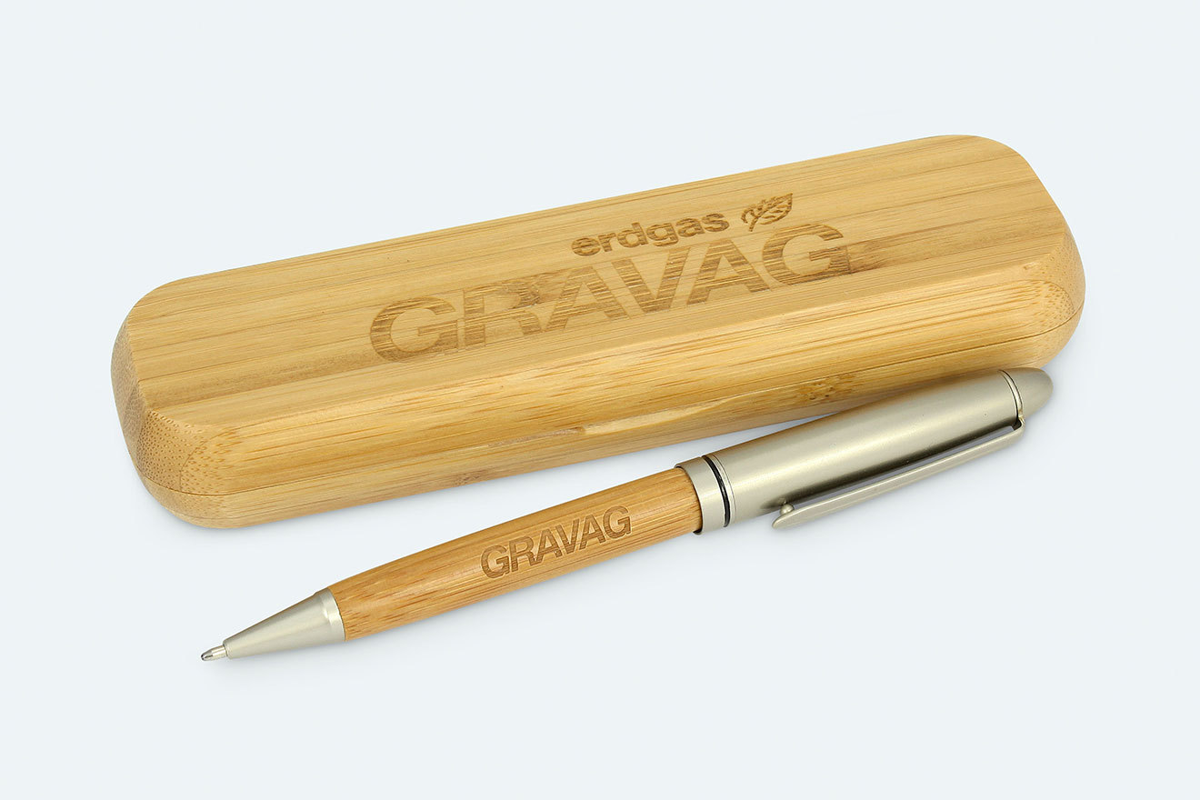 Kugelschreiber mit Etui inklusiv Holzgravur